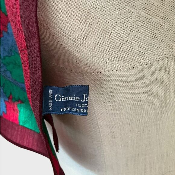 Ginnie Johansen 1988 Vintage Wool Scarf 80s - Picture 3 of 6